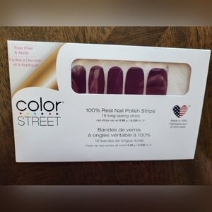 Color Street Retired Aberdeen Aubergine Real Nail Polish Strips NWT